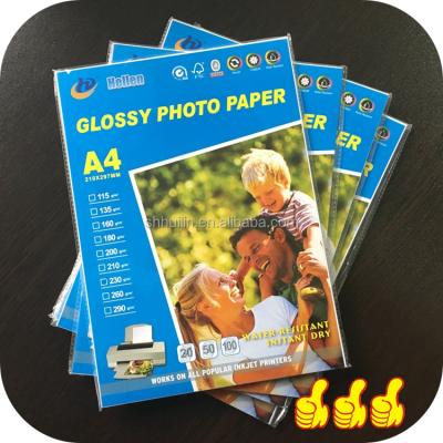 China factory price wholesale 115g 135g 160g 180g 200g 210g 230g 260g 300g photo paper/inkjet photo paper/glossy photo paper A3/A4/A5/A6/4R/5R for sale