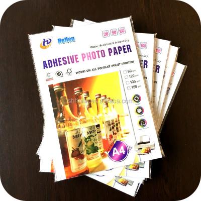 China A4 Paper Glossy Photo Self Adhesive Sticker Photo Paper 120g for sale