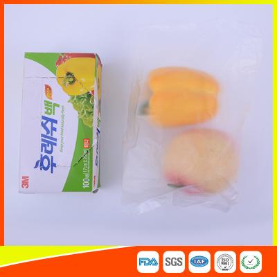 China Transparente Frucht-Verpackenzipspitzengefrierbeutel Plastik-HDPE/LDPE Material zu verkaufen