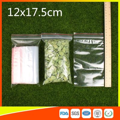 China O Ziplock apertado plástico do selo ensaca sacos Ziplock da embalagem com linha vermelha do zíper à venda