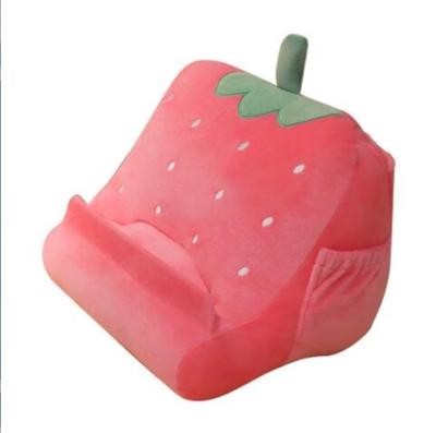 China Free Sample Cheap Promotional Stuffed Fruit iPad Tablet Pillow Plush Stuffed Plush Unicorn Strawberry iPad Tablet Vegetable Cushion Toy for sale