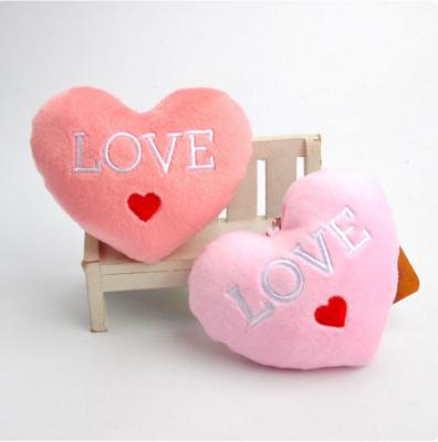 China Free sample lovely mini plush heart toy stuffed cute valentine's gift 8cm heart plush toys small promotion cheap gift plush heart toy for sale