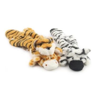 China Free Sample Tiger Squeaky Toys Tiger Sound Zebra Plush Toy 2021Hotsale Cute Animal Dog Toy Lovely Pet Promotion Soft Stuffed Toy for sale