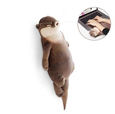 China Cute Lovely Otter Stuffed Plush Toys Cotton Pencil Case Wrist Protector Pillow Otter Wrist Protector Pillow Kids Christmas Birthday Gifts for sale