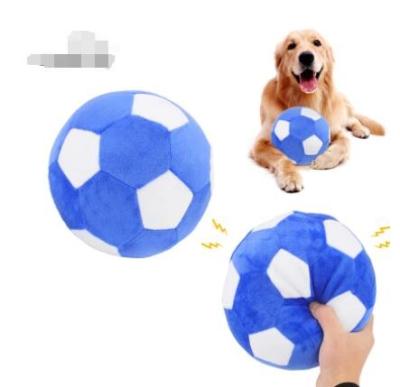 China Lovely Pet Football Toy Dog Chew Plush Squeak Sound Inside Soft Bite Resistant Ball Train Interactive Big Dog Training Game Dog Toy for sale