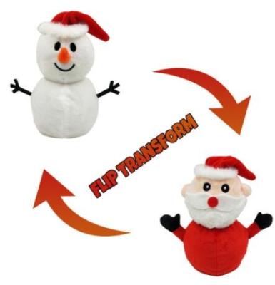 China 2021 Free Sample Hotsale Popular Stuffed Lovely Reversible New Arrival Santa Claus Toy For Father Christmas Toy For Decoration for sale