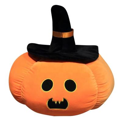 China Lovely Halloween Pumpkin Ghost Triangle Shape Pillow Stuffed Funny Toy For Decoration Hot Crawling Pumpkin Elf Ornament With A Hat for sale