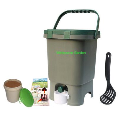 China (3.3 gallons) 15L sustainable plastic em composting set, including a Bokashi bran bucket (1000g) for sale