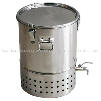 China Home 30L (6.6 gallon) 201# stainless steel bokashi bucket, large capacity for big families for sale