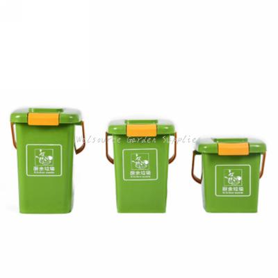 China 10L (2.2 gallon) PP sustainable plastic compost bucket with clip lid, for sorting compost waste, easy cleaning for sale