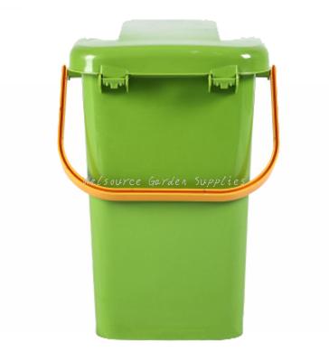 China 15L (3.3 gallon) pp sustainable plastic compost bucket with clip lid, for sorting compost waste, easy cleaning for sale