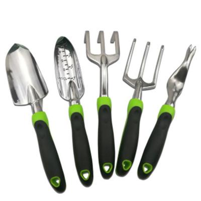 China Garden 5 PC Aluminum Alloy Garden Tool Kit,w/TPR Handle,TPR Handle,Non-slip,Colorful and Durable for sale