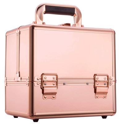 China Trendy Fashion PU Leather Cosmetic Case Makeup Box Women Makeup Bag for sale