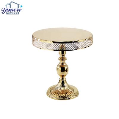 China OEM ODM Gold Cake Stand Iron Round Trolley Cup Cake Viable Fancy Stand For Birthday Party for sale