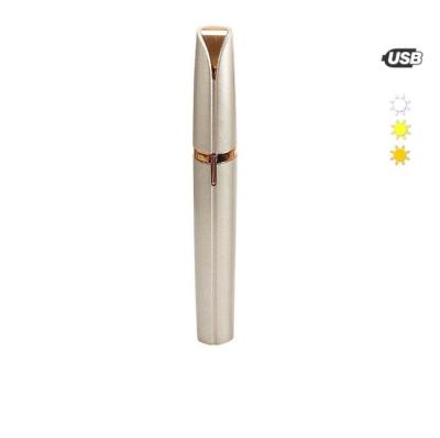 China Lady Shaver Face Eyebrow Gold Plated Hair Remove Shaper Blade Razor Trimmer Custom Tool Steel Box Stainless Paper for sale