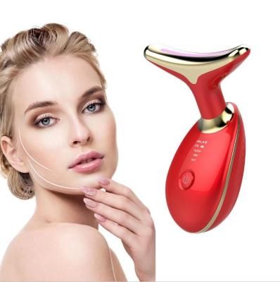 China Anti-Puffiness Home Use Beauty Device Face Massager Face Massager Multifunctional Face Lifting V-Shape Anti Aging Neck Massager Tool for sale