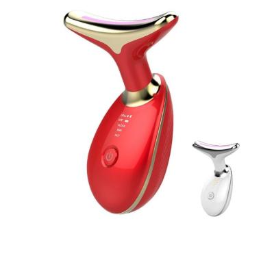 China Anti-Puffiness LED Photon Therapy Neck And Face Lifting Tool Vibration Skin Tighten Face Slimming To Reduce Double Chin Anti-Wrinkle Remove Device for sale