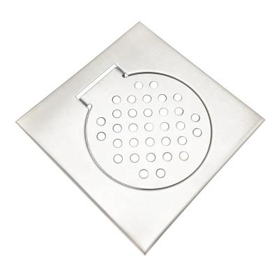 China 6 Inch Modern 150 x 150mm Stainless Steel Bathroom Floor Drain Cover Balcony Floor Strainer Shower Drain Floor Drainer Trap for sale