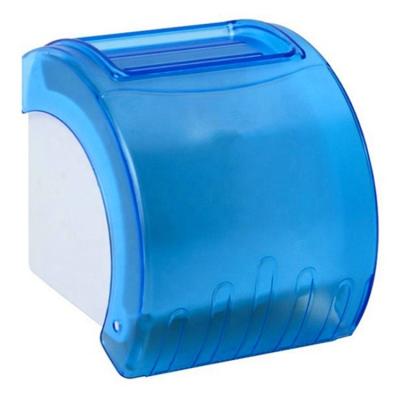 China Bathroom Accessories Wall Mount ABS Plastic Water Proof Modern Hot Selling Blue Toilet Paper Holder For Hotel Villa for sale