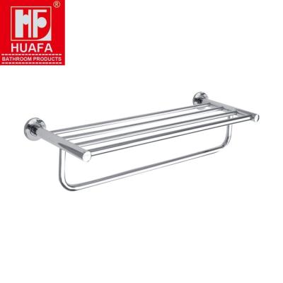 China 304 Stainless Steel Brushed Finish SUS304 Bathroom Towel Shelf for sale