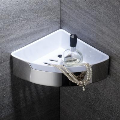 China Wall Mounted Type SUS304 Stainless Steel Luxury Wall Mounted Bathroom Corner Shelf for sale