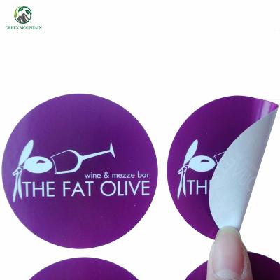 China Scratch Off Custom Round Label Sticker Paper Printing , Waterproof Adhesive Circle Vinyl Sticker Label for sale