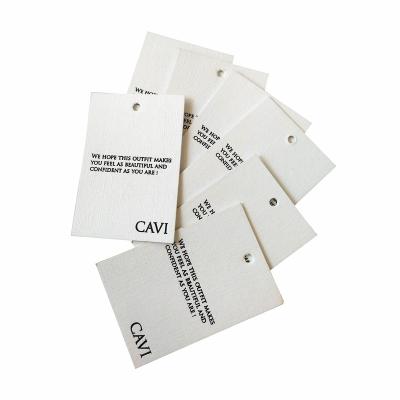 China Sustainable Custom Paper Hang Tags For Garment Apparel Labels Recycled Paper Hang Tag for sale