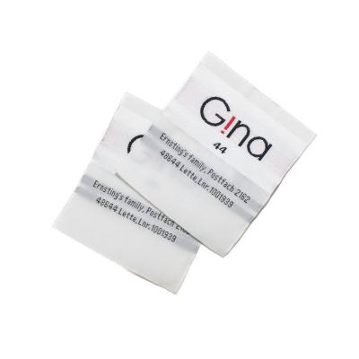 China Eco - Friendly Woven Label Clothing Tags Blank Sew On Brand Labels for sale