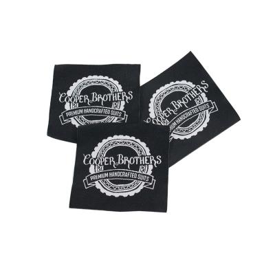 China Sustainable High Quality Factory Customized Woven Label Tags Clothes Fabric for sale