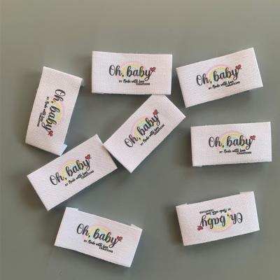 China Sustainable Low Price Custom Cotton Labels For Garments for sale