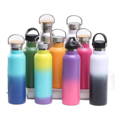 China Business Quality Sports Bottle Wide Mouth Solid Color Flask 18oz 32oz Tumbler Flask Vacuum Insulated Stainless Steel Water Bottle for sale