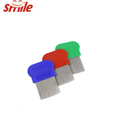 China Eco - Friendly Pet Stainless Steel Metal Head Nit Flea Comb Anti Lice Comb for sale