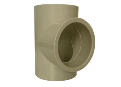 China White Hot Melt Socket Plastic Pipe Tee Toxic Free Pp / Pph / Pvdf Material for sale