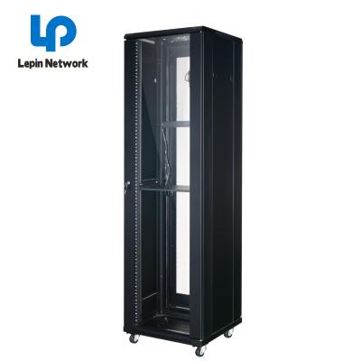 China Black 19inch Lepin Ningbo Lepin Cabinet Floor Stand Rack Network Server Rack Cabinet 42u Open View Data Entry for sale