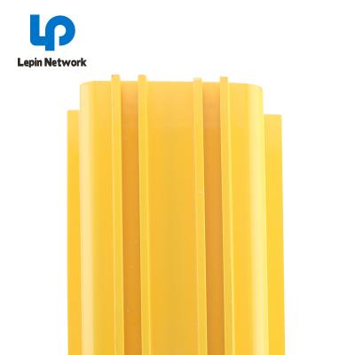 China PVC Ningbo lepin factory cheap data center cable management 600mm aluminum cable plastic yellow optical fiber trunking for sale