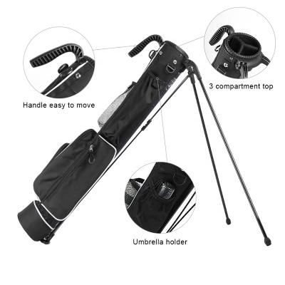 China Hold Golf Clubs Wholesale Black Golf Gun Bag Logo Nolyn Mini Golf Custom Stand Bags Lightweight Easy Carry Golf Sunday Bag for sale