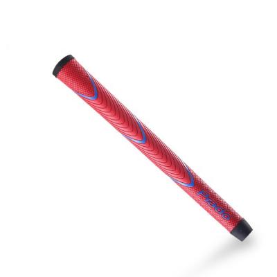 China Rubber & PU Factory Price Golf Grips Standard Leather Grip Red Logo Golf Club Grips Custom OEM PU Golf Iron for sale