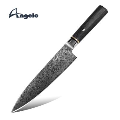 China Durable Japanese Super Steel Stain Durable And 67 Layer AUS10 Damascus Razor Head Corrosion Resistant Sharp Knife Best Quality for sale