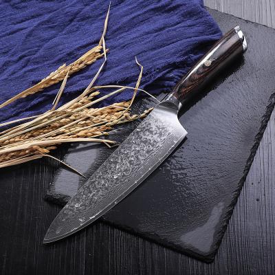 China 8 Inch Durable VG10 Damascus Japanese Steel Chef Knife With 67 Layers Chef Knife for sale