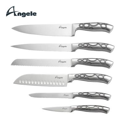 China Disposable High Quality Disposable Stainless Steel Knife Carbon Kitchen Knife Set for sale