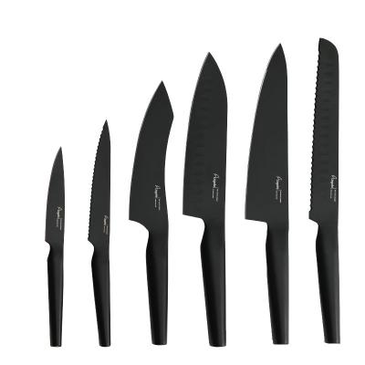 China Durable Durable Stainless Steel Chef's Knife Set With Kitchen Knife Set With Titanium Coating Set for sale