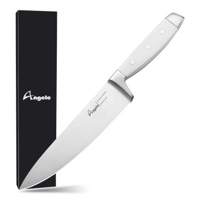 China White Viable ABS Full Tang Triple Rivets Handle 8 Inch Chefs Knife Kitchen Knife Best for sale