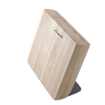 China High Quality Durable Oak Wood Knife Block With Magnetic Knife Holder for sale