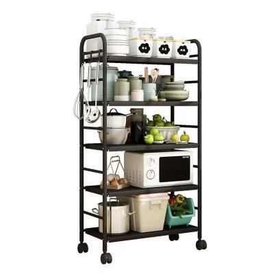 China Kitchen storage frame toilet bedroom storage multi-storey trolley (height) adjustable frame movable floor storage for sale