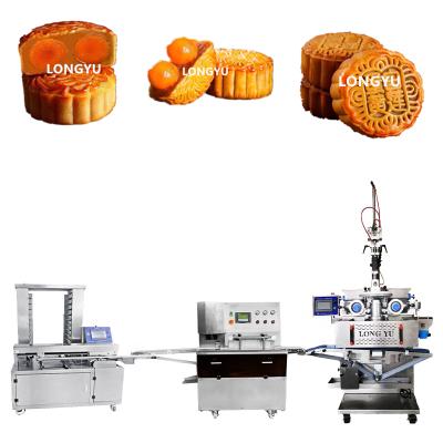 China SV-380 Two Egg Yellow Yolk Moon Cake Cake Full Automatic Full Food Custom Filled Encrusting Machine for sale