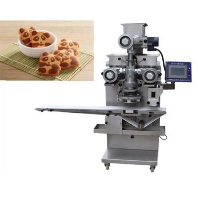 China food & Beverage Factory Automatic Cookies Making Machine Two Fillings Encrusting Machine For Panda Cookie Biscuits for sale