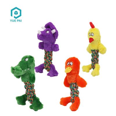 China Pet Shop New Product Viable Animal Stuffed Plush Soft Rope Interactive Chew Dog Toy for sale