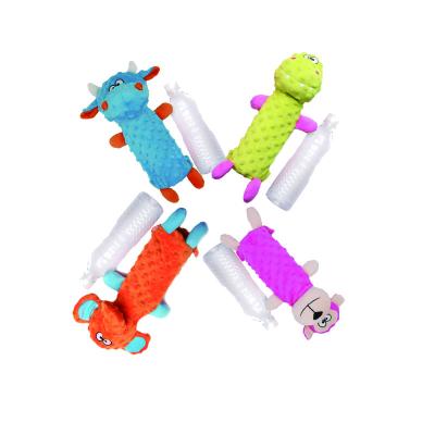 China Viable Hot Selling Interactive Plush Squeaky Bottle Dog Dog Toy for sale