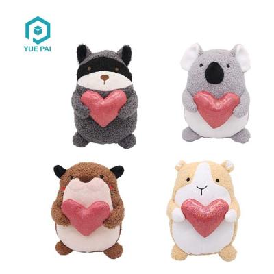 China Customized Viable Valentine Day Crinkle Stuffed Teddy Bear Soft Plush Chew Dog Squeaky Toys for sale