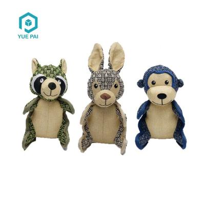 China Cheap Viable Good Quality Green Raccoon Rabbit Monkey Chew Squeaky Interactive Dog Toy for sale